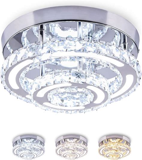 Cxgleaming Modern Led Crystal Chandelier Ceiling Light Fittings Small