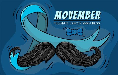 Background Of Movember Prostate Cancer Awareness Month 12413859 Vector