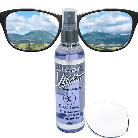 Glare Guard Clear View Lens Cleaner, Anti-Streak Glasses Cleaner, Anti