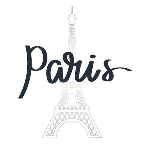 Premium Vector Paris Calligraphic Lettering Quote Phrase On The