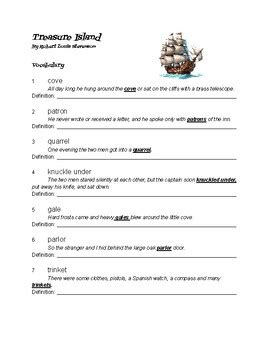 Treasure Island Vocabulary WS By D Carnack TPT