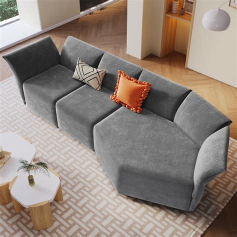 modular sofa set  adjustable backupholstered curved sofa