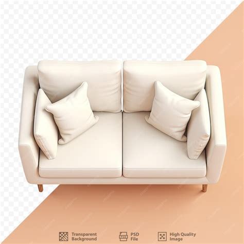 Premium Psd Hd Top View Image Of A Two Seater Sofa