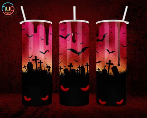 Halloween Tumbler 20 Oz Skinny Tumbler Sublimation Designs Etsy