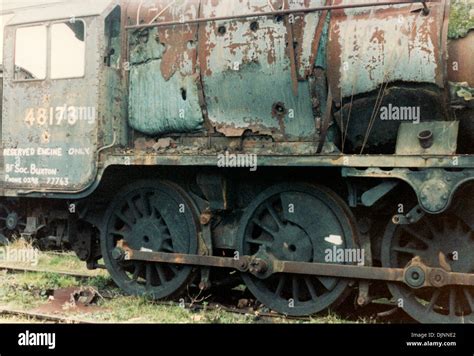 Scrapyard Of British Steam Locomotives At Woodhams Yard In Barry South