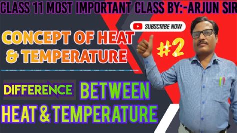 Thermal Properties Of Matter Heat And Temperature Class Chapter