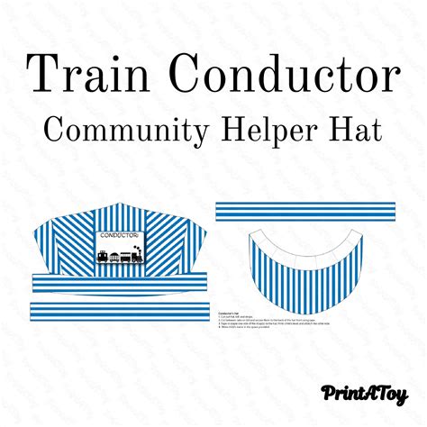 Free Printable Train Conductor Hat Template All Free Printables