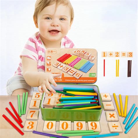 Baby Children Wooden Mathematics Puzzle Toy Kid Math Calculate Game ...