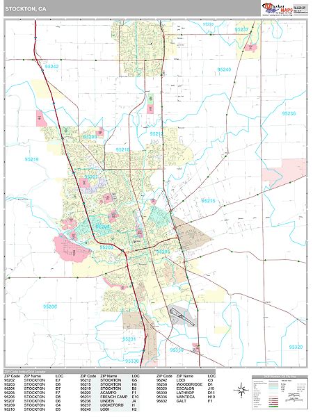 Stockton Ca On California Map