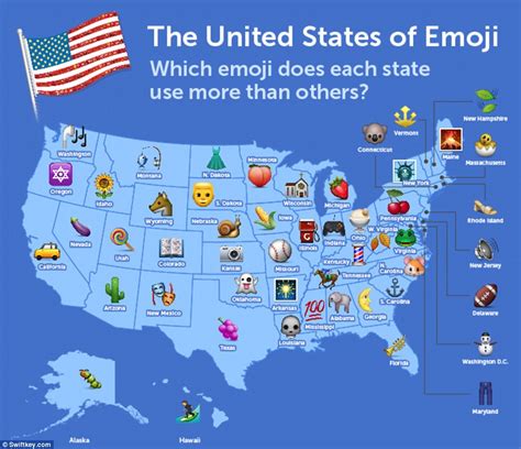 The United States of EMOJI: Map reveals Vermont is the poop capital of ...