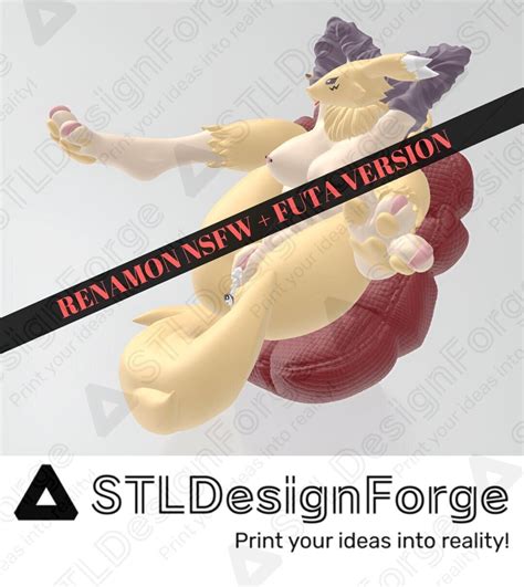 Digimon Renamon NSFW Futanari STL Model Anime Girl Nsfw Model Thick