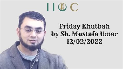 Friday Khutbah W Sh Mustafa Umar YouTube