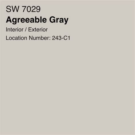 Sherwin Williams Agreeable Gray