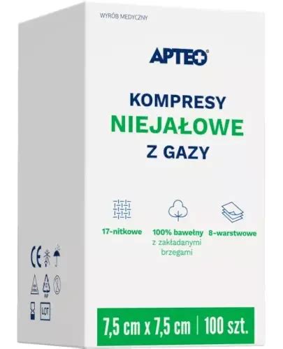 Apteo Kompresy Nieja Owe Z Gazy Cm X Cm Sztuk Cena