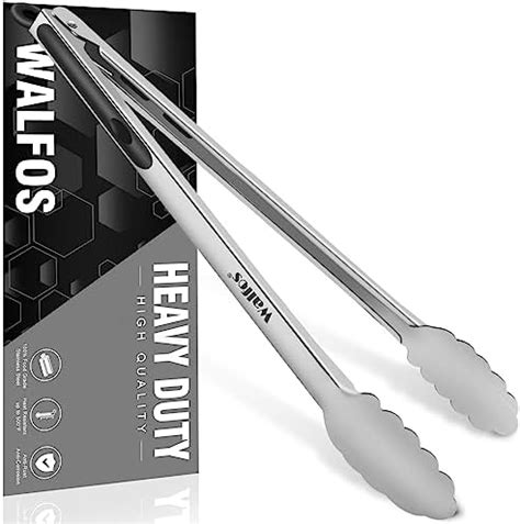 Amazon Walfos Inch Extra Long Grill Tongs Ultimate Stainless