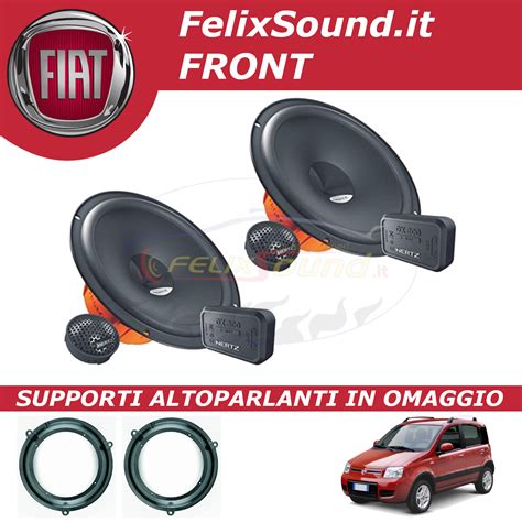 HERTZ DSK 165 3 Kit Fiat Panda Dal 2003 2012 Supporti Altoparlanti