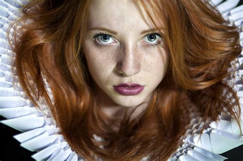 Wallpaper Face Women Redhead Model Long Hair Singer Black Hair Freckles Mouth Nose