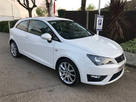 2013 Lovely Seat Ibiza 1.2 TSI FR Sport Coupe white 3dr 1 year mot Low ...