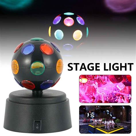 ดสโกไลทบอลครสตลปารตดเจหมน LED Magic Stage Club Lamp Battery