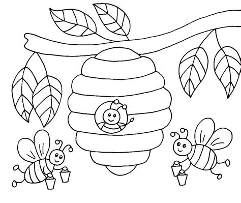 Abeja B Sica Para Colorear Imprimir E Dibujar Coloringonly