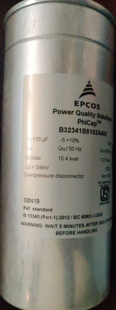 Mfd Vac Epcos Make Capacitor For Ups Application At Rs