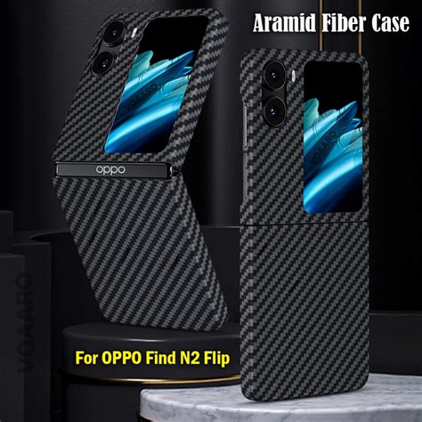 Funda De Fibra De Carbono Para OPPO Find N2 Flip Silm Funda De Fibra De