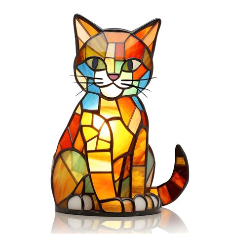 Premium Photo Stained Glass Cat Art