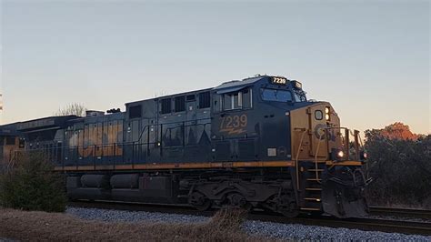 CSX M583 Headed Northbound In Monroe NC With CSXT 7239 In The Lead 11