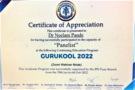 Dr Neelam Pande Participated As A ‘panelist At Gurukul 2022 Rd