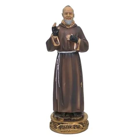 Imagem Santo S O Padre Pio Em Resina Cm Frete Gr Tis