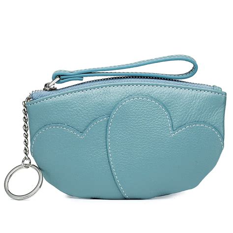 Bolso De Mano De Cuero De Vaca Para Mujer Bolsa De Monedas Pr Ctica Y