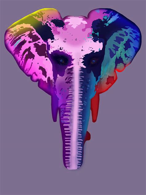 Psychedelic Elephant Digital Art By Laura Hillyer Fine Art America