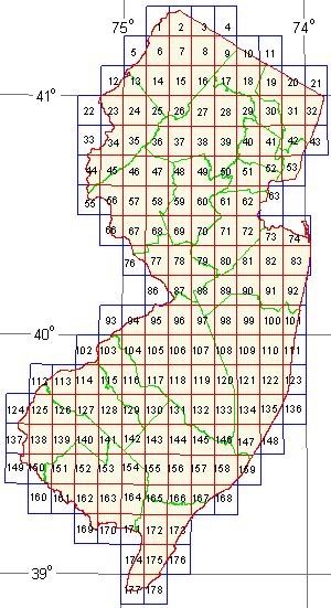 Njdep New Jersey Geological And Water Survey Topographic Quad Index Map Of Nj