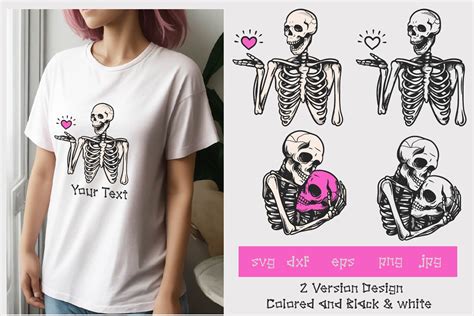 Keleton Valentine Love Skull Svg Graphic By Dadan Pm · Creative Fabrica