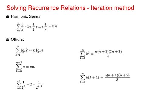 PPT Recursive Algorithms Analysis Recurrence Relations Solving