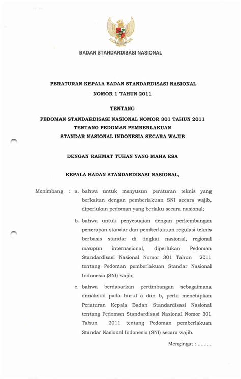 Pdf Badan Standardisasl Nasional Peraturan Kepala Badan Dokumen Tips