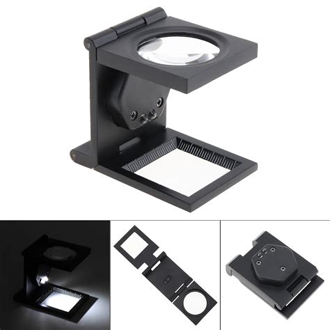 Metal Foldable Scale Magnifier Led Illumination Light Printing X