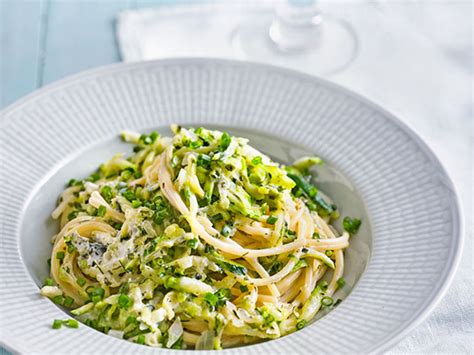 Nudeln Mit Zucchini Kr Uter Sauce Von Gabipan Chefkoch