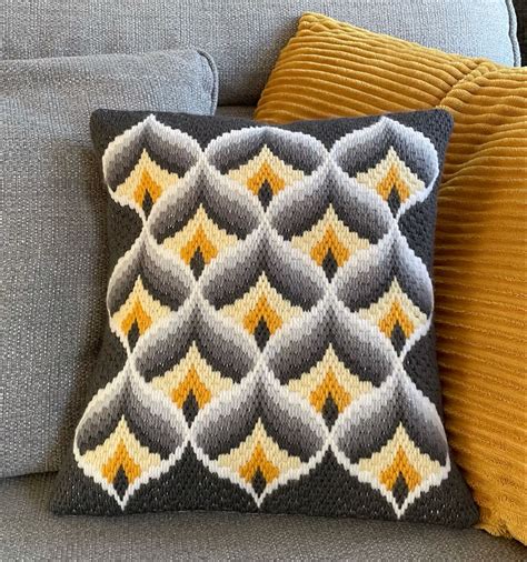 Handmade Bargello Needlepoint Bargello Embroidery Hand Stitched