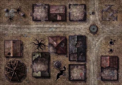 Destroyed Village Fantasy Map Tabletop Rpg Maps Map