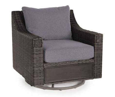 Broyhill Sandpointe Gray All Weather Wicker Cushioned Patio Glider