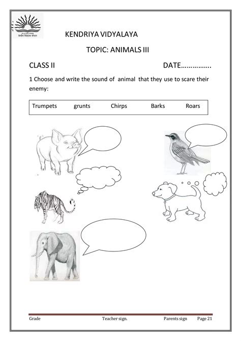 Class Ii Evs Worksheets Pdf Free Download