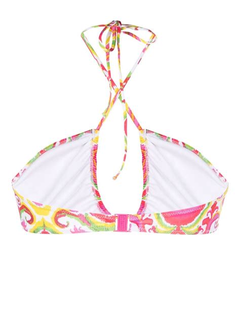 Mc Saint Barth Paisley Print Bikini Top Farfetch