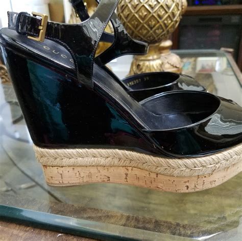 Gucci Shoes Gucci Wedge Sandals Poshmark