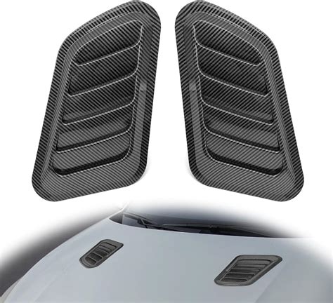 2pcs Car Hood Vent Scoop Kit Air Flow Intake Louvers Hoods