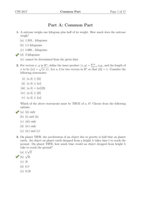 Tifr Gs Computer Systems Sciences Question Paper Indcareer Docs