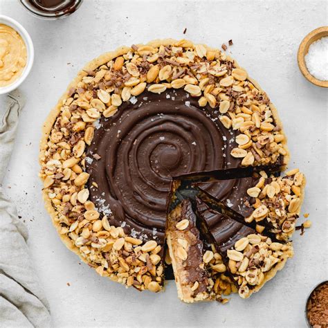 Vegan Snickers Tart No Bake Gluten Free