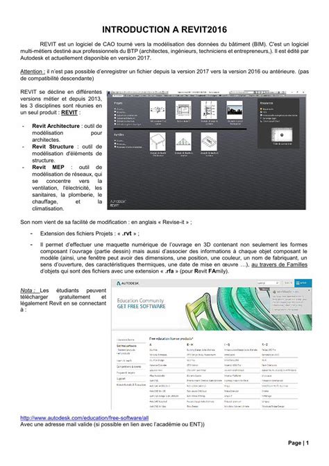 Pdf Introduction A Revit Education Gouv Fr Revit Est Un