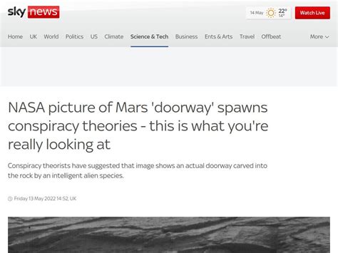 NASA picture of Mars 'doorway' spawns conspiracy theories - this is ...