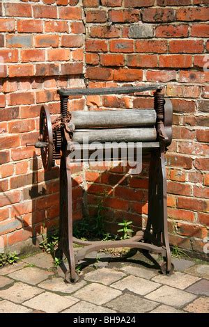 Old Iron Clothes Mangle Stock Photo Alamy